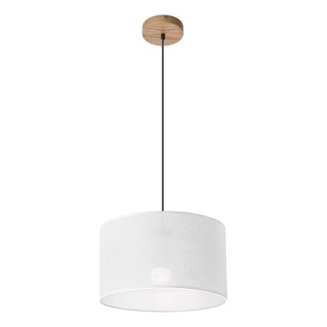Brilagi - Candeeiro suspenso ANTHONY 1xE27/60W/230V carvalho/branco