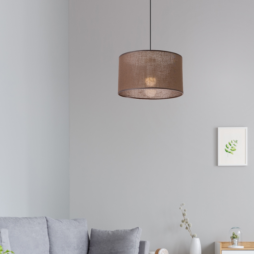Brilagi - Candeeiro suspenso ANTHONY 1xE27/60W/230V carvalho/castanho