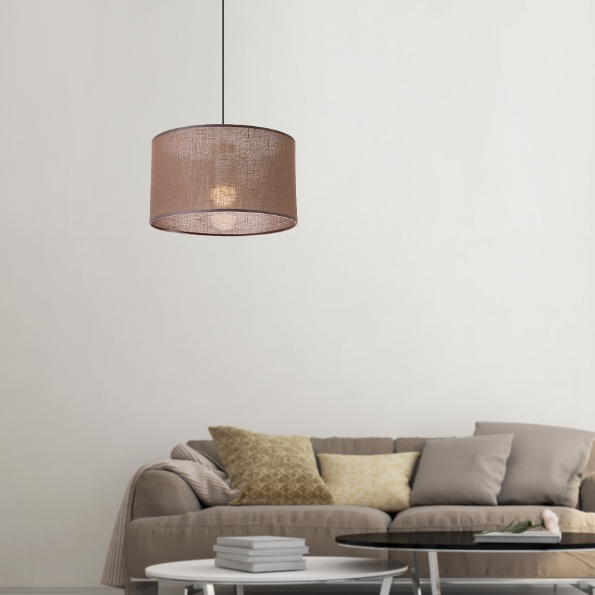 Brilagi - Candeeiro suspenso ANTHONY 1xE27/60W/230V carvalho/castanho