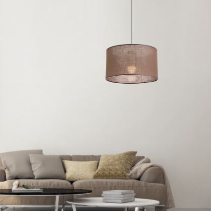 Brilagi - Candeeiro suspenso ANTHONY 1xE27/60W/230V carvalho/castanho