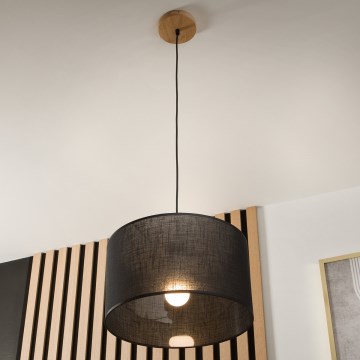 Brilagi - Candeeiro suspenso ANTHONY 1xE27/60W/230V carvalho/preto