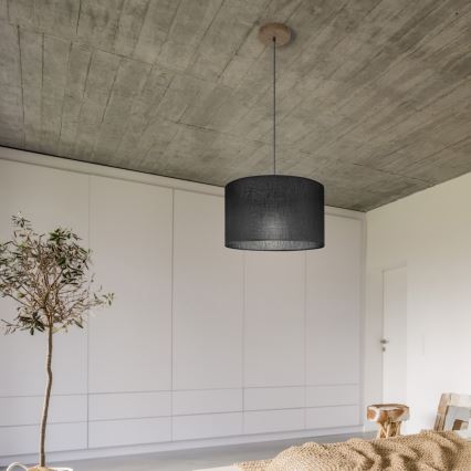 Brilagi - Candeeiro suspenso ANTHONY 1xE27/60W/230V carvalho/preto