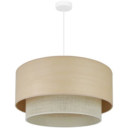 Brilagi - Candeeiro suspenso ARIZONA BOHO 1xE27/15W/230V diâmetro 60 cm bege/branco