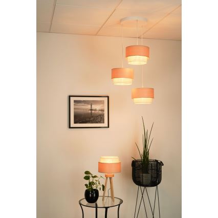 Brilagi - Candeeiro suspenso ARIZONA BOHO 3xE27/15W/230V bege/branco