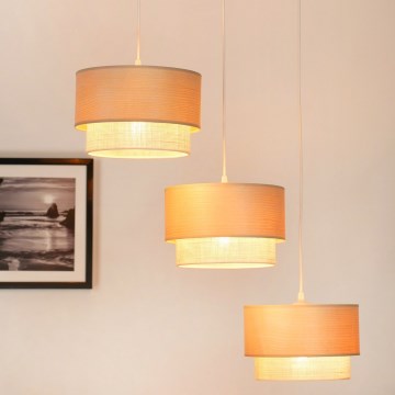 Brilagi - Candeeiro suspenso ARIZONA BOHO 3xE27/15W/230V bege/branco