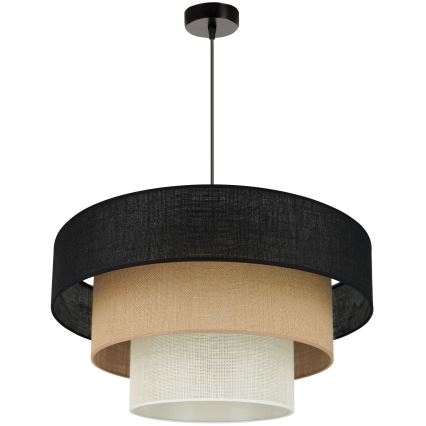 Brilagi - Candeeiro suspenso ASPEN LUNETA 1xE27/15W/230V diâmetro 60 cm preto/bege/creme