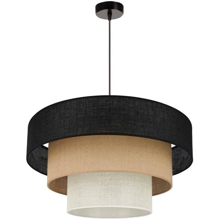 Brilagi - Candeeiro suspenso ASPEN LUNETA 1xE27/15W/230V diâmetro 60 cm preto/bege/creme