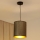 Brilagi - Candeeiro suspenso BOSTON ROLLER 1xE27/15W/230V diâmetro 21 cm palha castanho/dourado