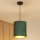 Brilagi - Candeeiro suspenso BOSTON ROLLER 1xE27/15W/230V diâmetro 21 cm palha verde/dourado