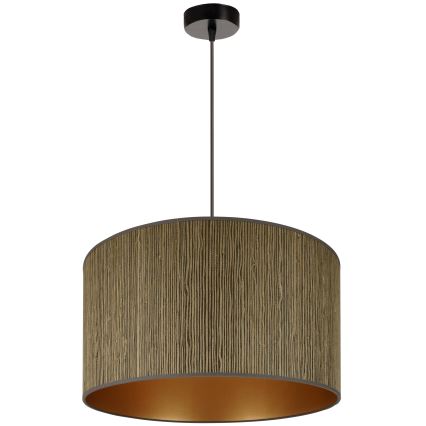 Brilagi - Candeeiro suspenso BOSTON ROLLER 1xE27/15W/230V diâmetro 45 cm palha castanho/dourado