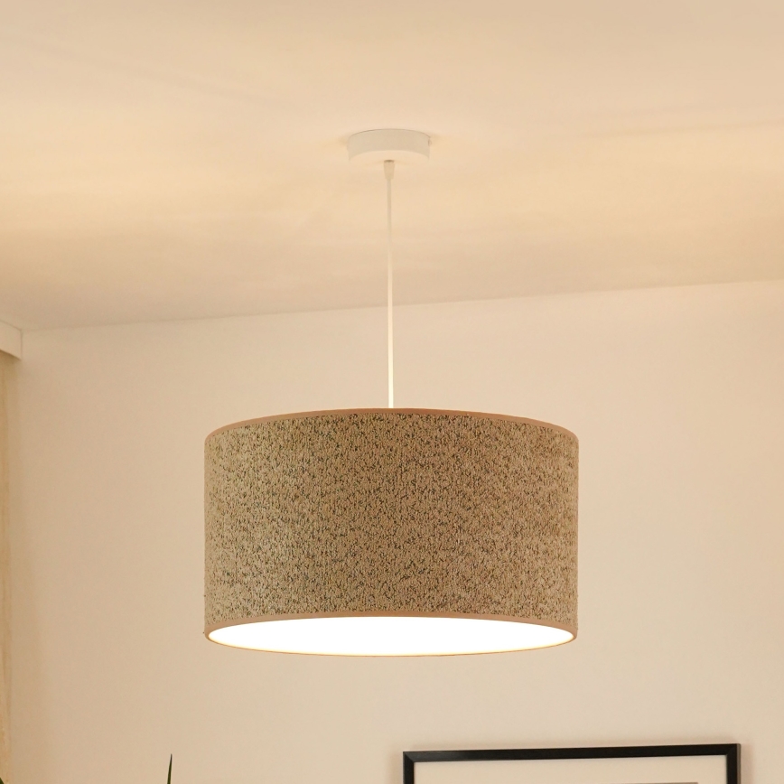 Brilagi - Candeeiro suspenso BOUCLE ROLLER 1xE27/15W/230V diâmetro 45 cm castanho