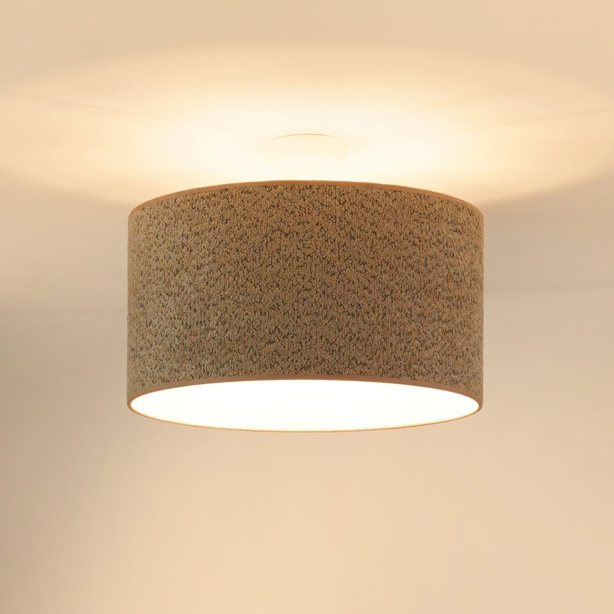 Brilagi - Candeeiro suspenso BOUCLE ROLLER 1xE27/15W/230V diâmetro 45 cm castanho