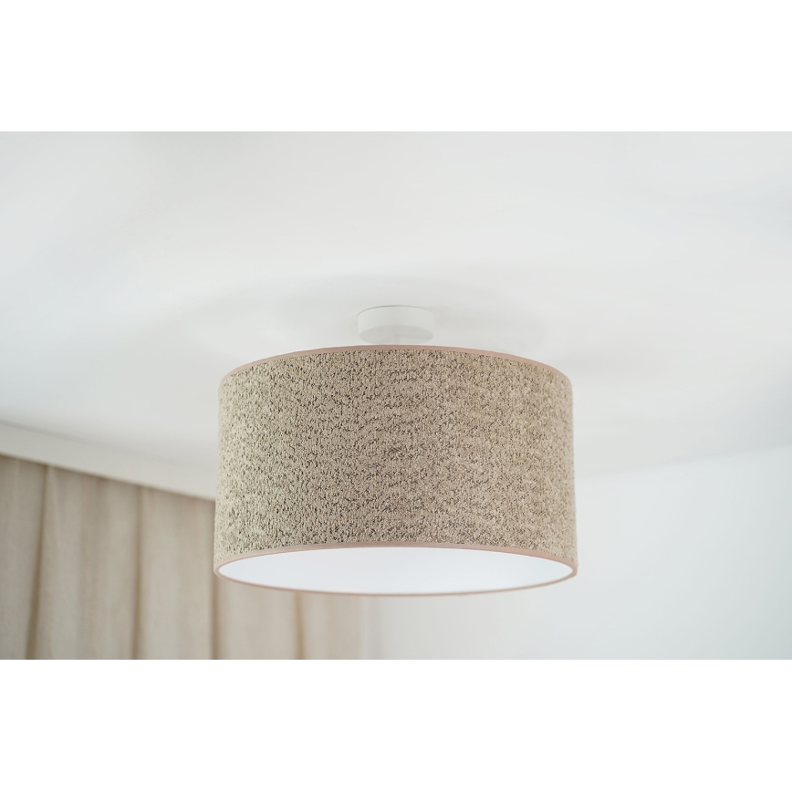 Brilagi - Candeeiro suspenso BOUCLE ROLLER 1xE27/15W/230V diâmetro 45 cm castanho