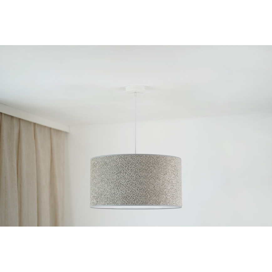 Brilagi - Candeeiro suspenso BOUCLE ROLLER 1xE27/15W/230V diâmetro 45 cm cinzento