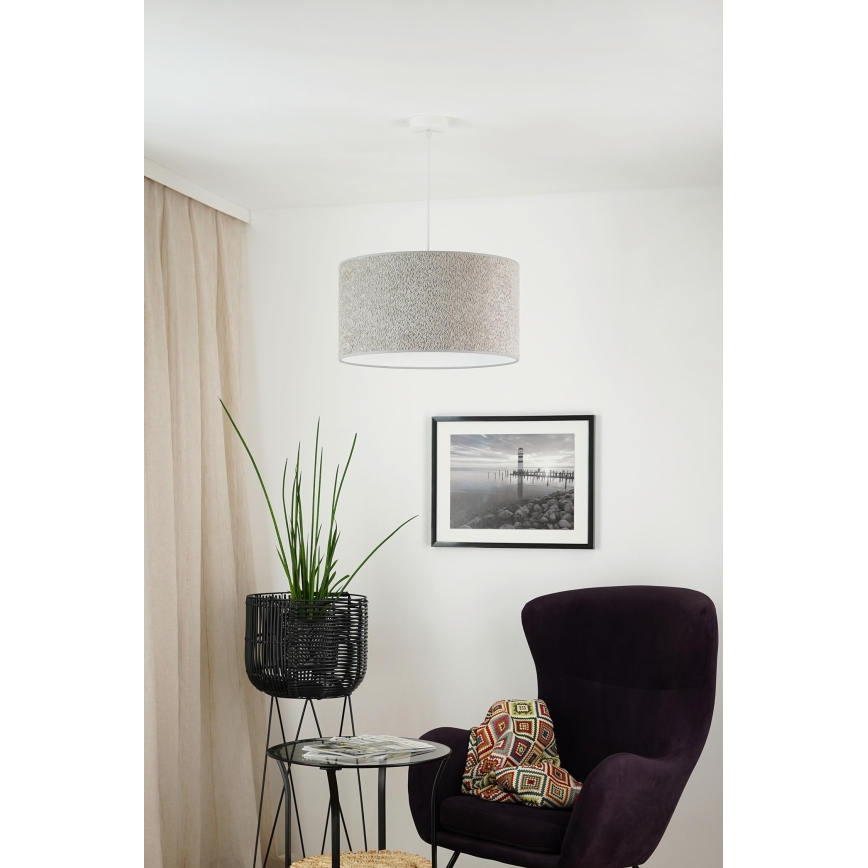 Brilagi - Candeeiro suspenso BOUCLE ROLLER 1xE27/15W/230V diâmetro 45 cm cinzento