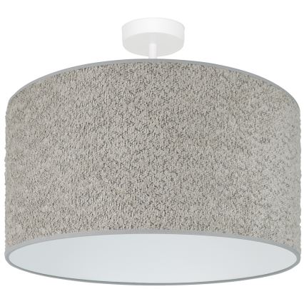 Brilagi - Candeeiro suspenso BOUCLE ROLLER 1xE27/15W/230V diâmetro 45 cm cinzento
