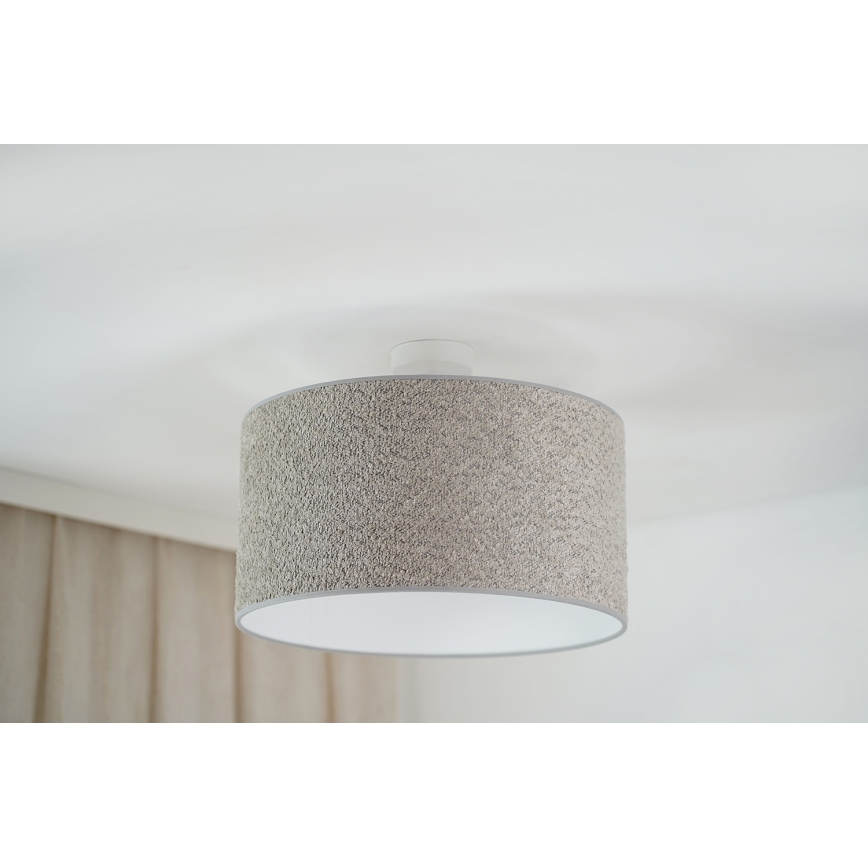 Brilagi - Candeeiro suspenso BOUCLE ROLLER 1xE27/15W/230V diâmetro 45 cm cinzento