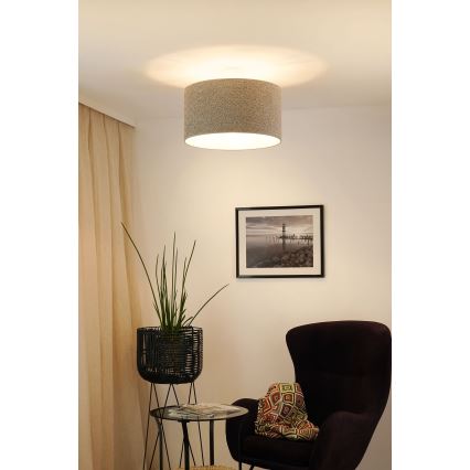 Brilagi - Candeeiro suspenso BOUCLE ROLLER 1xE27/15W/230V diâmetro 45 cm cinzento