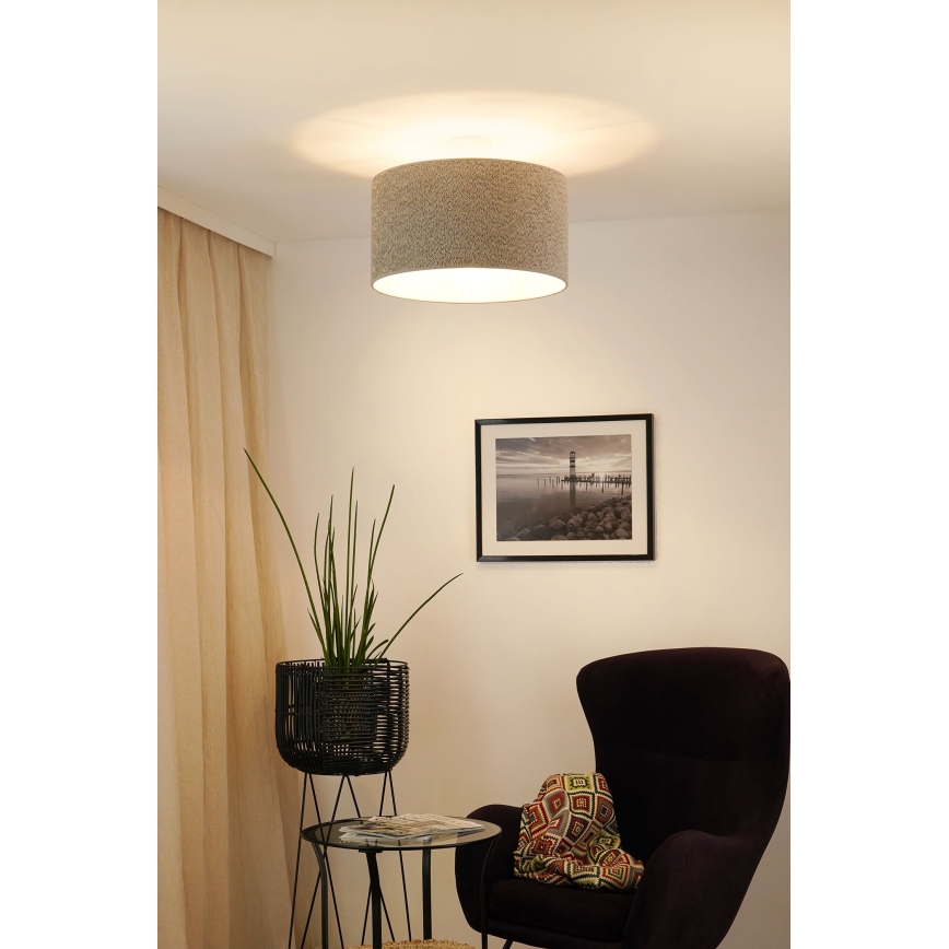 Brilagi - Candeeiro suspenso BOUCLE ROLLER 1xE27/15W/230V diâmetro 45 cm cinzento