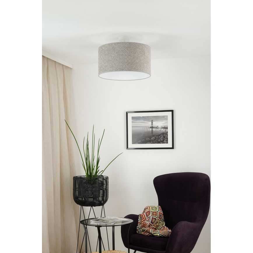 Brilagi - Candeeiro suspenso BOUCLE ROLLER 1xE27/15W/230V diâmetro 45 cm cinzento