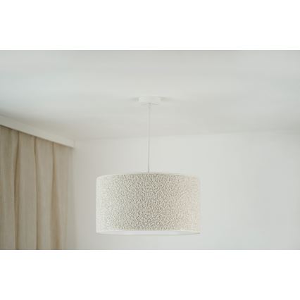 Brilagi - Candeeiro suspenso BOUCLE ROLLER 1xE27/15W/230V diâmetro 45 cm creme