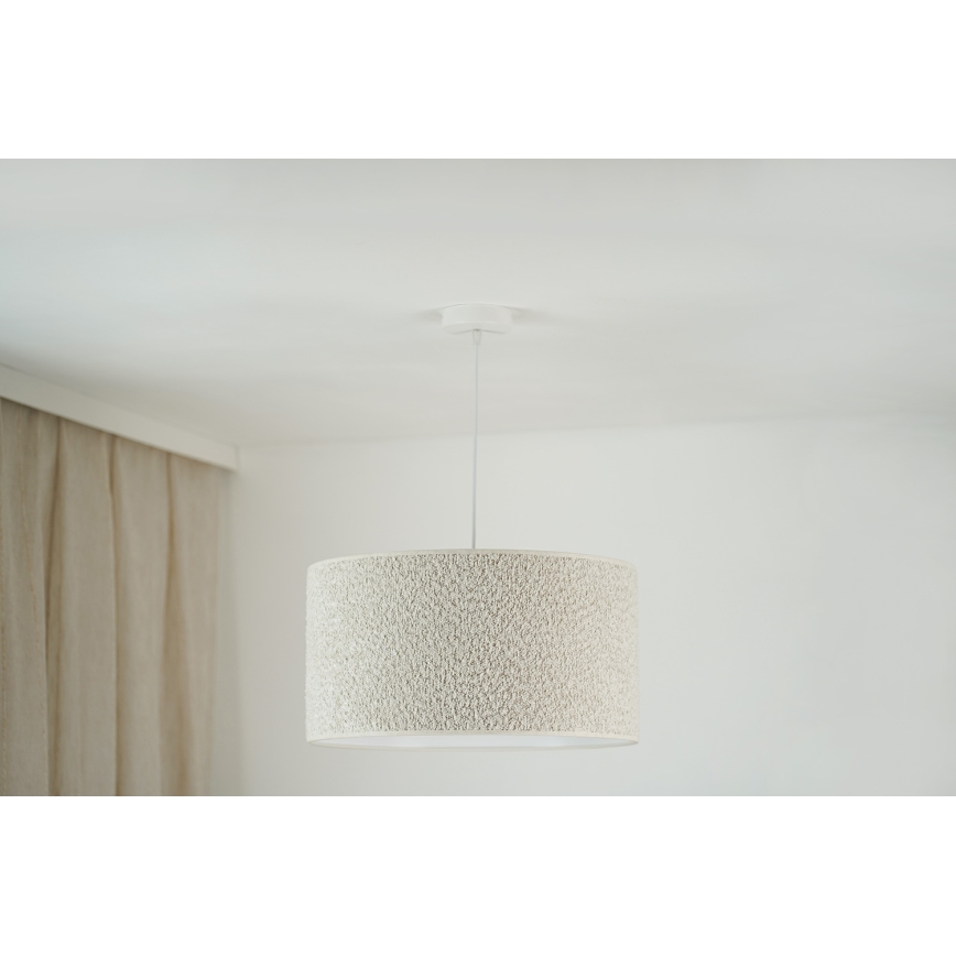 Brilagi - Candeeiro suspenso BOUCLE ROLLER 1xE27/15W/230V diâmetro 45 cm creme