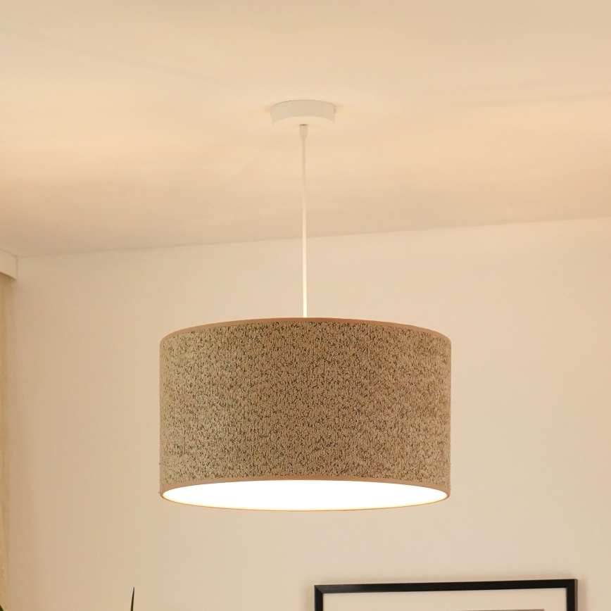 Brilagi - Candeeiro suspenso BOUCLE ROLLER 1xE27/15W/230V diâmetro 50 cm castanho