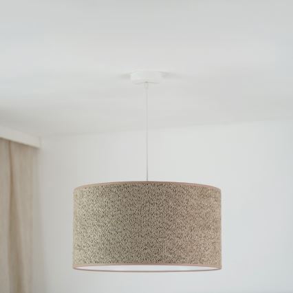 Brilagi - Candeeiro suspenso BOUCLE ROLLER 1xE27/15W/230V diâmetro 50 cm castanho