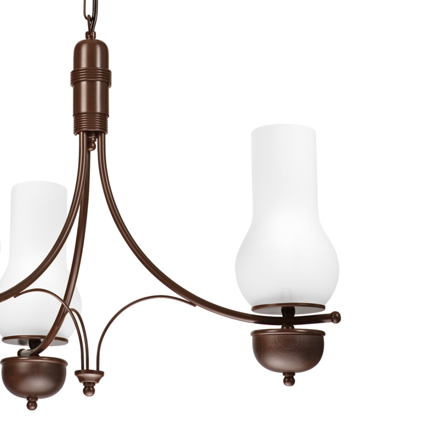 Brilagi - Candeeiro suspenso COTTAGE 3xE14/40W/230V carvalho/branco
