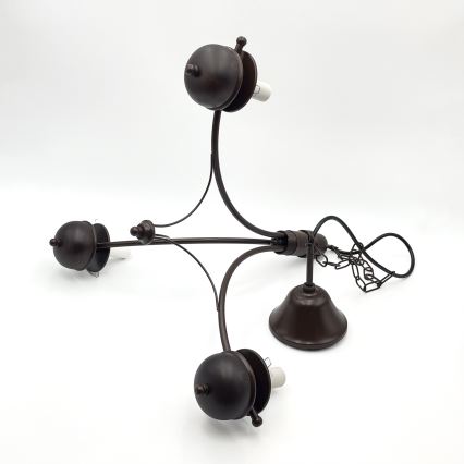Brilagi - Candeeiro suspenso COTTAGE 3xE14/40W/230V carvalho/branco
