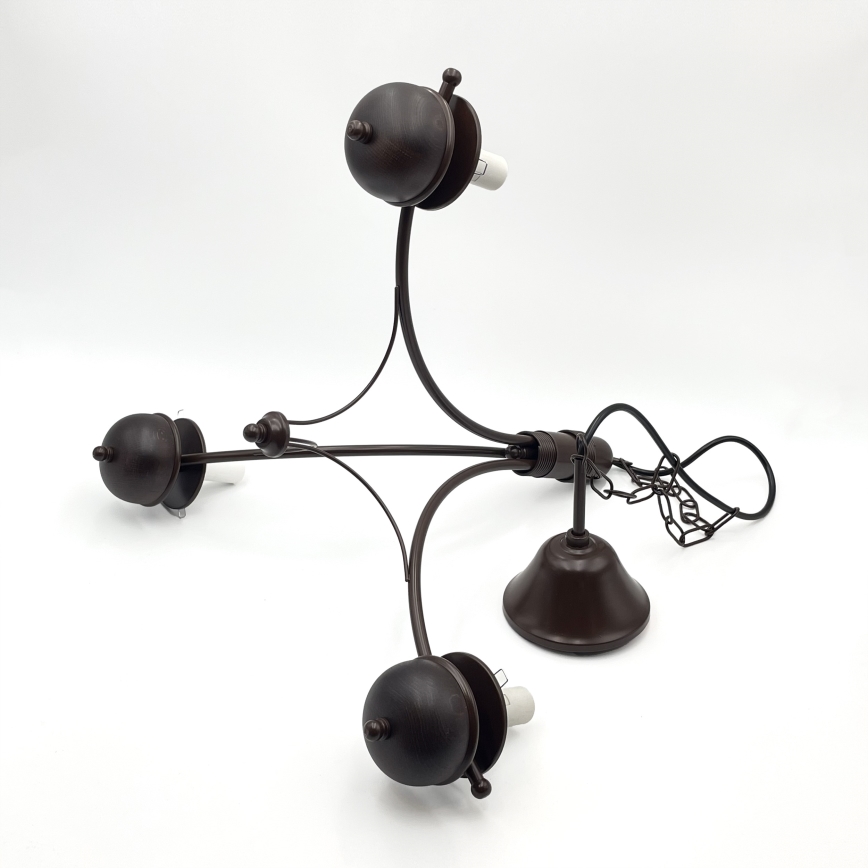 Brilagi - Candeeiro suspenso COTTAGE 3xE14/40W/230V carvalho/branco