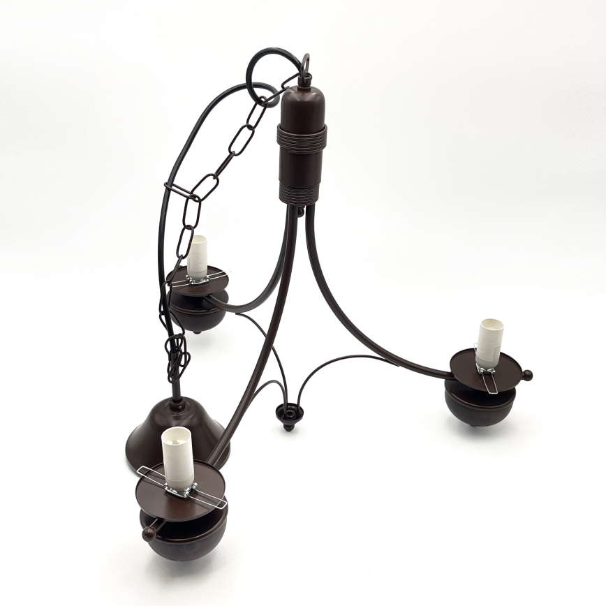 Brilagi - Candeeiro suspenso COTTAGE 3xE14/40W/230V carvalho/branco
