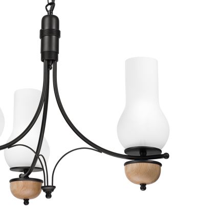 Brilagi - Candeeiro suspenso COTTAGE 3xE14/40W/230V faia/branco