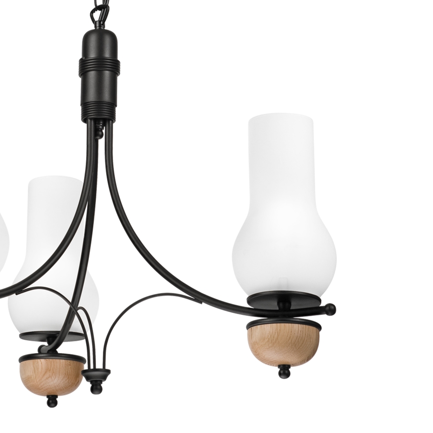 Brilagi - Candeeiro suspenso COTTAGE 3xE14/40W/230V faia/branco
