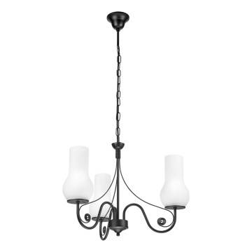 Brilagi - Candeeiro suspenso COTTAGE 3xE14/40W/230V preto/branco