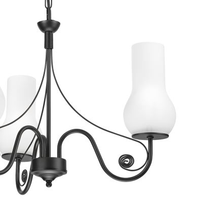 Brilagi - Candeeiro suspenso COTTAGE 3xE14/40W/230V preto/branco