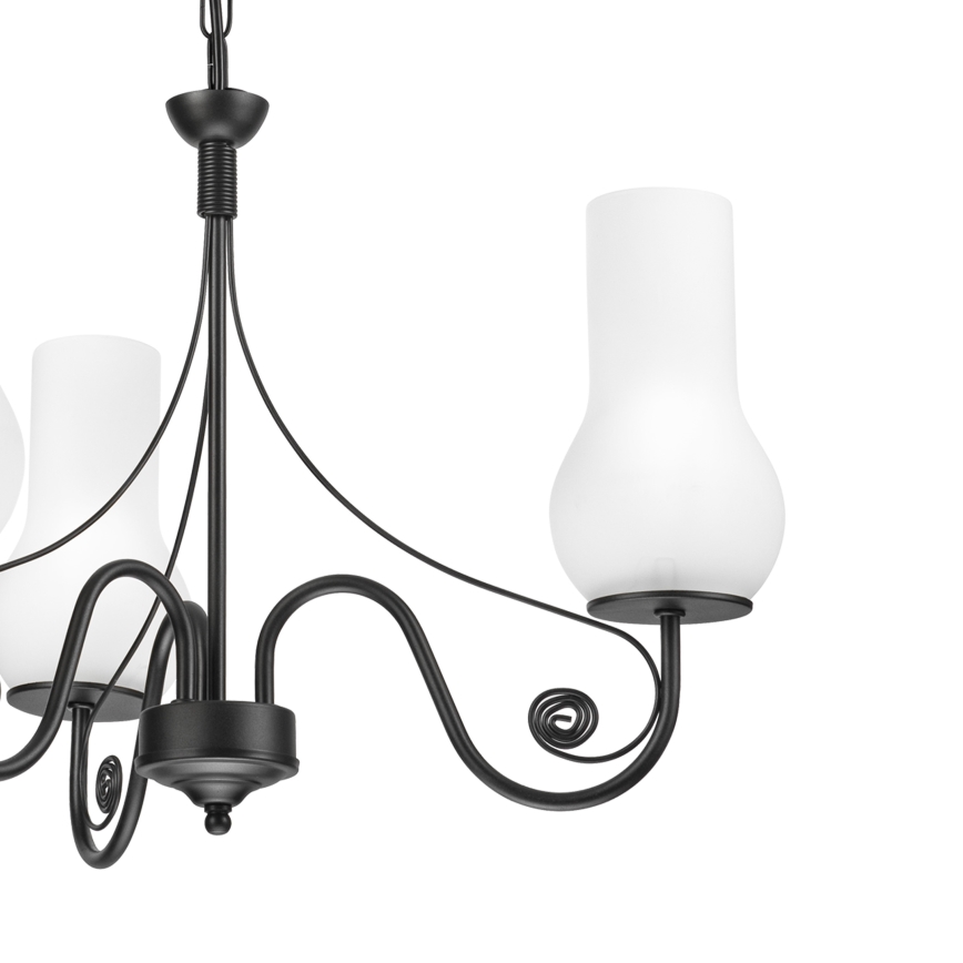 Brilagi - Candeeiro suspenso COTTAGE 3xE14/40W/230V preto/branco