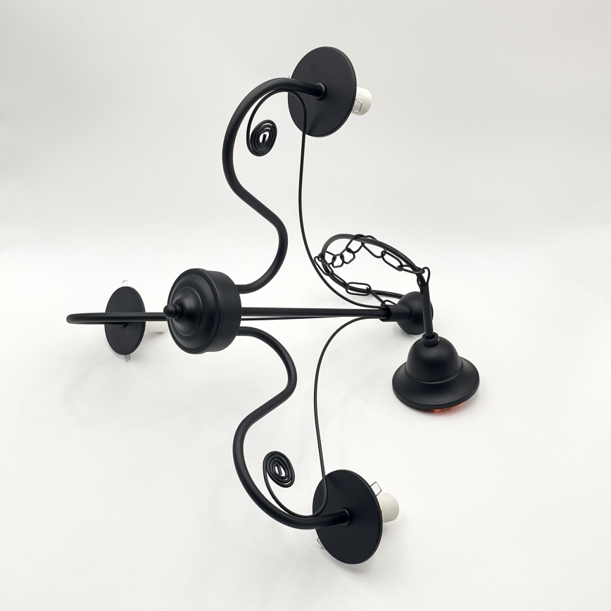 Brilagi - Candeeiro suspenso COTTAGE 3xE14/40W/230V preto/castanho