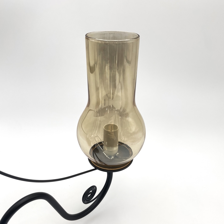 Brilagi - Candeeiro suspenso COTTAGE 3xE14/40W/230V preto/castanho