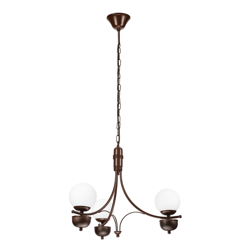 Brilagi - Candeeiro suspenso COTTAGE 3xG9/40W/230V carvalho/branco