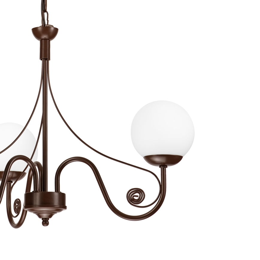 Brilagi - Candeeiro suspenso COTTAGE 3xG9/40W/230V castanho/branco