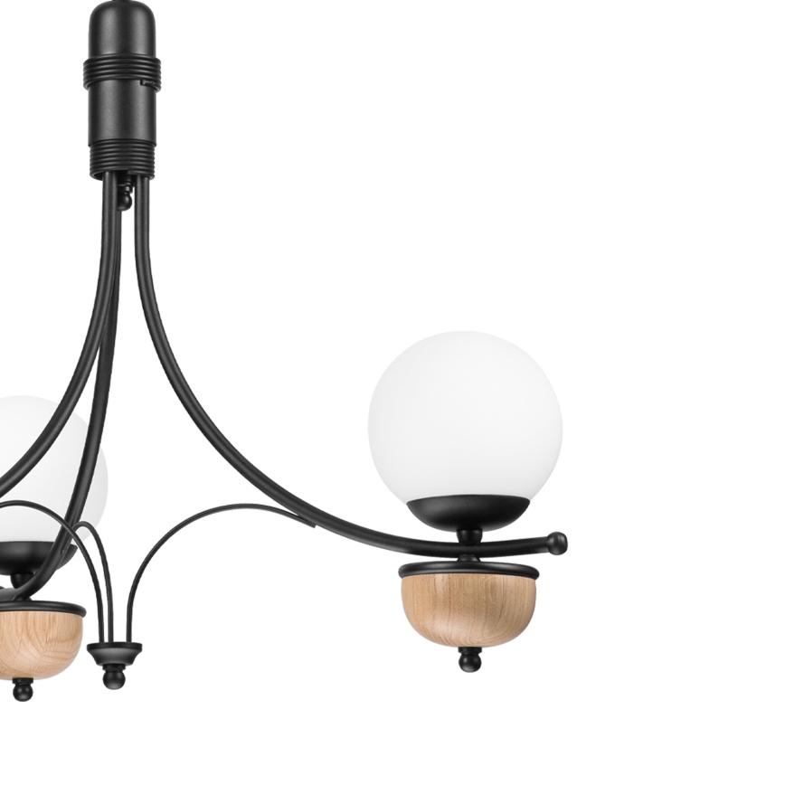 Brilagi - Candeeiro suspenso COTTAGE 3xG9/40W/230V faia/branco
