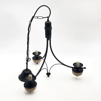 Brilagi - Candeeiro suspenso COTTAGE 3xG9/40W/230V faia/branco