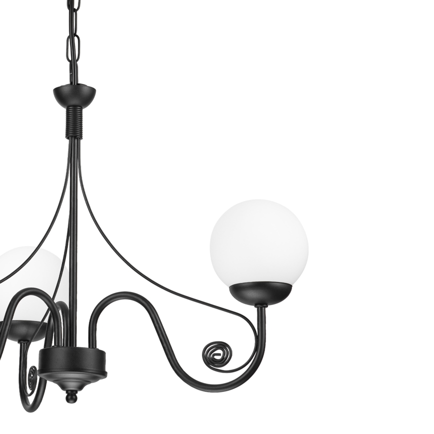 Brilagi - Candeeiro suspenso COTTAGE 3xG9/40W/230V preto/branco