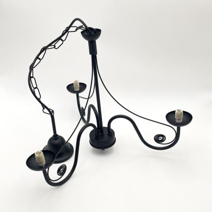 Brilagi - Candeeiro suspenso COTTAGE 3xG9/40W/230V preto/branco