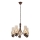 Brilagi - Candeeiro suspenso COTTAGE 5xE14/40W/230V carvalho/castanho