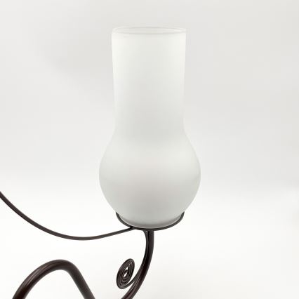 Brilagi - Candeeiro suspenso COTTAGE 5xE14/40W/230V castanho/branco