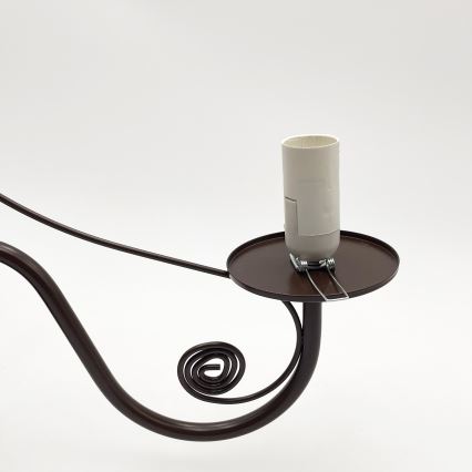 Brilagi - Candeeiro suspenso COTTAGE 5xE14/40W/230V castanho/branco