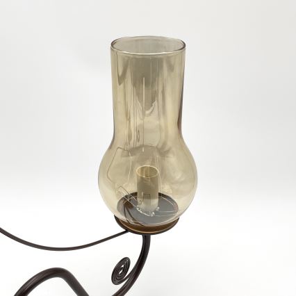 Brilagi - Candeeiro suspenso COTTAGE 5xE14/40W/230V castanho
