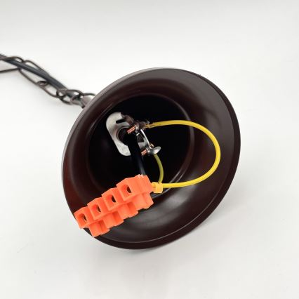Brilagi - Candeeiro suspenso COTTAGE 5xE14/40W/230V castanho